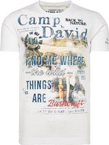 Camp David ® T-shirt met fotoprint en borduursel