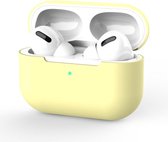 Beschermhoes voor Apple Airpods Pro - Geel - Siliconen case geschikt voor Apple Airpods Pro