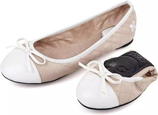 Sorprese – ballerina schoenen dames – Butterfly twists Olivia Nude/cream – maat  36 -... | bol.com