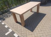 Tafel "Blokpoot" van Douglas hout 96x140cm 4 persoons tafel