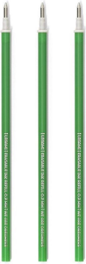 Recharges pour stylos effaçables Legami - 3 pièces Vert Back To
