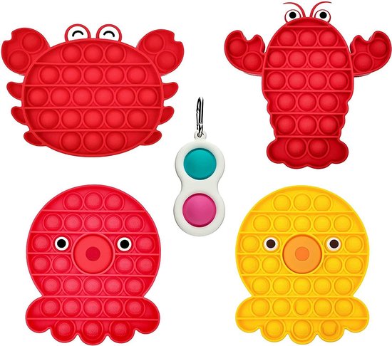 Pop it Fidget Toy - Push Pop It Anti Stress Kids - Push Pop Bubble Fidget  speelgoed... | bol.com