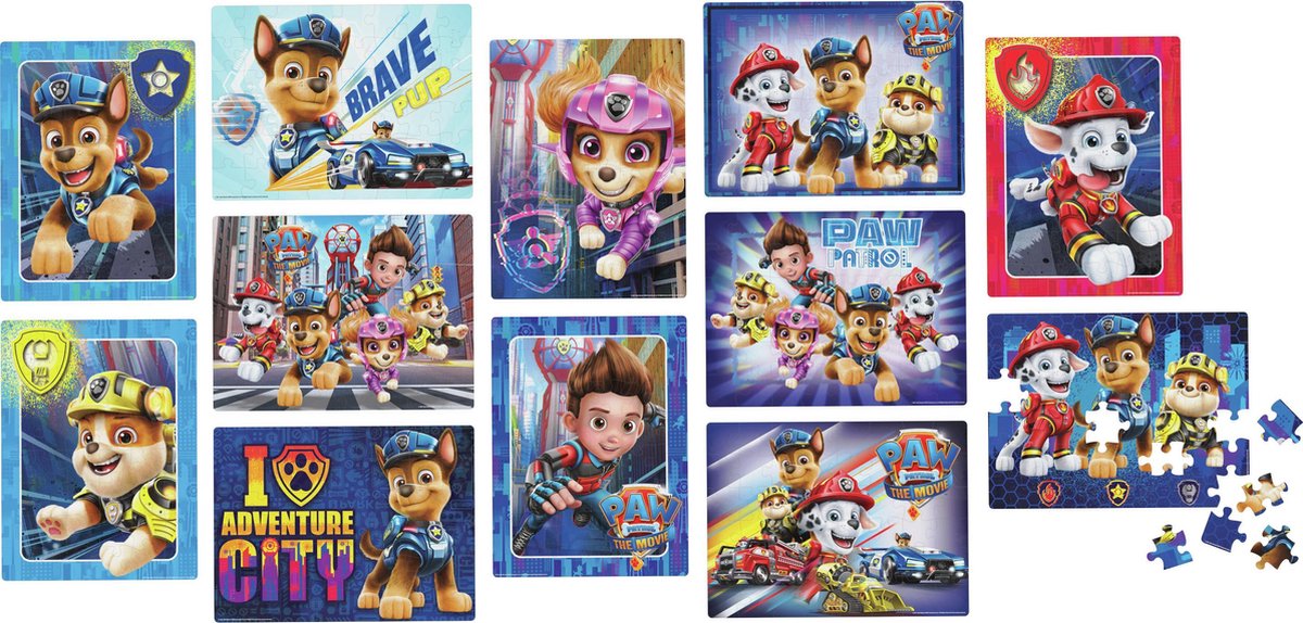PAW Patrol - Puzzel - Set met 12 puzzels - 48 stukjes | bol.com