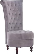 Fauteuil grijs fluweel