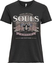 ONLY ONLLUCY LIFE REG S/S AMERICAN TOP JRS Dames T-shirt - Maat XS