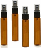 Vaporisateurs 10ml Marron 10pcs - Glas - Rechargeable - Ambre Vaporisateurs Vides