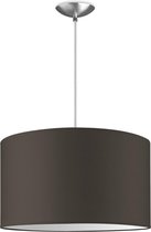Home Sweet Home hanglamp Bling - verlichtingspendel Basic inclusief lampenkap - lampenkap 40/40/22cm - pendel lengte 100 cm - geschikt voor E27 LED lamp - taupe