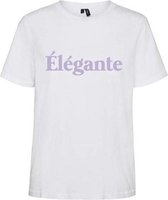 Vero Moda T-shirt Vmbillie S/s Print T-shirt Exp 10265531 Snow White/elegante Dames Maat - L