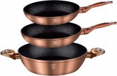 BerlingerHaus 1280 - 3 delige pannenset - koper metallic line
