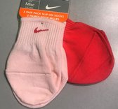 Nike slip on socks dames 1 maat 2 kleuren roze en fuchsia
