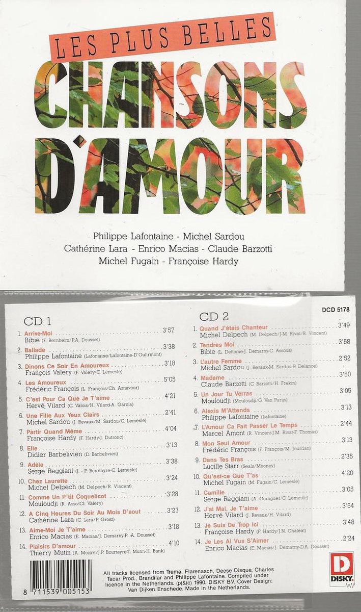 LES PLUS BELLES CHANSONS D 'AMOUR