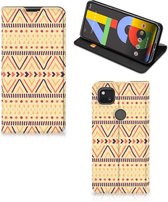 GSM Hoesje Google Pixel 4a Wallet Bookcase Aztec Yellow