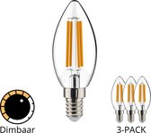 Proventa Dimbare LED Filament kaarslamp met kleine E14 fitting - ⌀ 35 mm - 3 x LED lamp