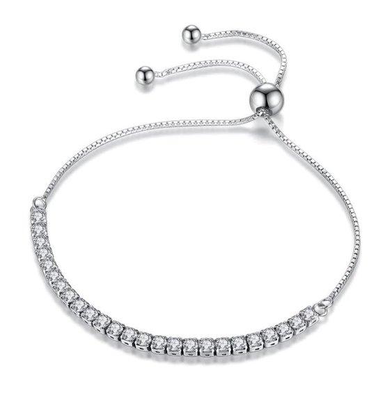Armband dames | armband met Zirkonia stenen | zilveren armband zilver 925 | armband... | bol.com