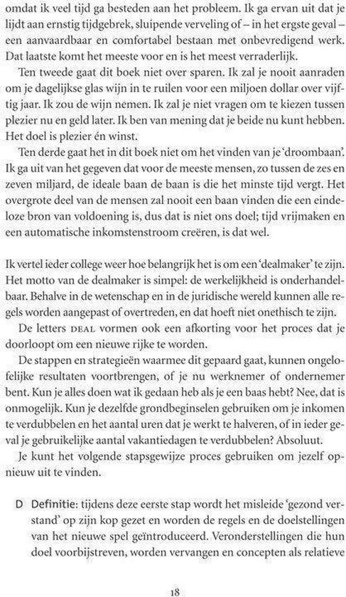 Tekst over de '4-urige werkweek' en het effectief werken om meer te bereiken in minder tijd.