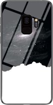 Voor Samsung Galaxy S9 Sterrenhemel Geschilderd Gehard Glas TPU Schokbestendig Beschermhoes (Kosmische Sterrenhemel)