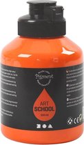 Acrylverf - Oranje - Semi-Transparant - Pigment Art School - 500 ml