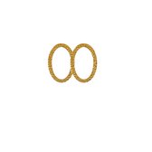 Bauer Basics - hangers voor oorbellen - goud gehamerd - S ovaal