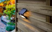 Solar wandlamp voor buiten - 1,5 watt - met sensor - zwart | Ideaal als tuinverlichting op zonne-energie | Ideale tuinlampen voor aan de muur, wand of schutting