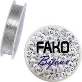 Fako Bijoux® - Koperdraad - Metaaldraad - Sieraden Maken - 0.8mm - 2 Meter - Zilver