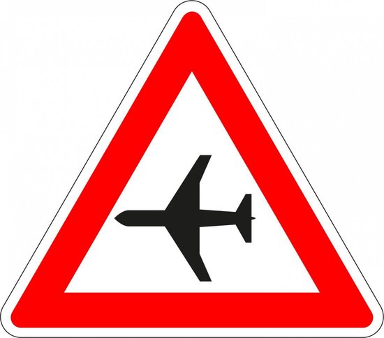 Panneau d'avion volant à basse altitude - plastique - J30 100 mm