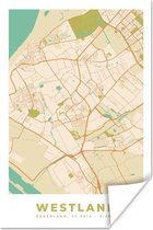 Affiche Plan de la ville - Westland - Vintage - 80x120 cm