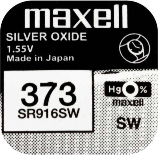 MAXELL 373 / SR916SW zilveroxide knoopcel horlogebatterij 2 (twee) stuks |  bol.com