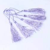 Tassels (kwastjes), 80x6mm (130mm met lus), lila, voor al uw creatieve ideeën. Verkocht per 50 stuks