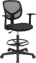 Segenn's Bureaustoel - Ergonomische Werkkruk - Ergonomische Bureaustoel - Met Armleuningen - Draagvermogen 120 kg, Zwart