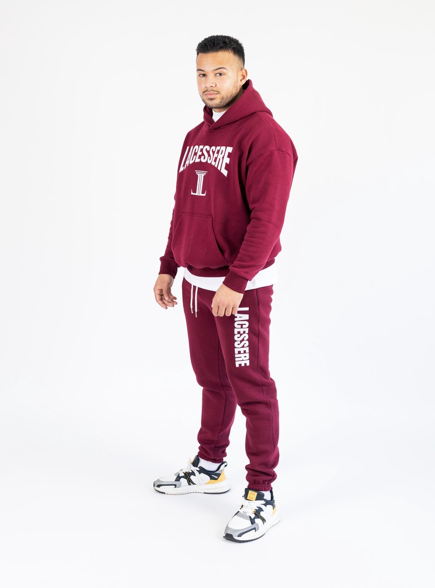 Lacessere - BORDEAUX OVERSIZED TRACKSUIT - Trainingspak - Joggingspak - Maat XL