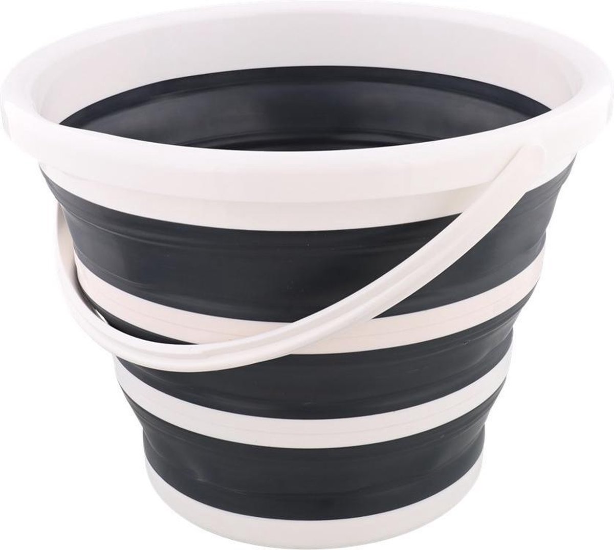 Goedkoopste Merkloos | Opvouwbare emmer 10 liter | Opvouwbare emmer wit-zwart | ruimtebesparende opvouwbare emmer