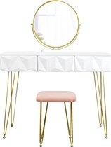 Kaptafel - Make Up Tafel - Kaptafel Met Spiegel - Toilettafel - Make Up Tafel Met Spiegel - Flanner®