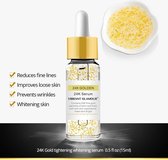 24K Puur Goud Gezicht Serum - 24K Gold Serum - Gezichtsverzorging - Anti rimpel - Hydraterend - Retinol - Hyaluronzuur – Tegen Acne en Mee-eters - Tegen pigmentvlekken