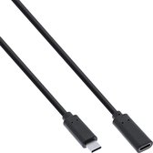 Premium USB-C naar USB-C verlengkabel - USB3.0 - tot 20V/3A / zwart - 2 meter