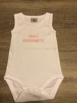 WDLS- Baby-Romper-Oma's vriendinnetje-maat 74/80-bedrukt rompertje