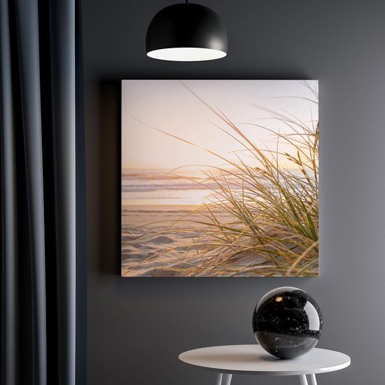 Artaza - Peinture sur toile - Plage et dunes au coucher du soleil - 40 x 40 - Klein - Photo sur toile - Impression sur toile