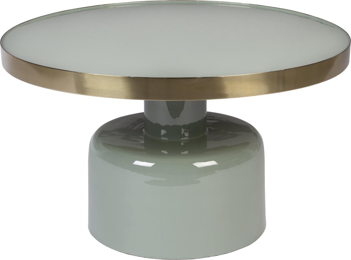 Glam Salontafel Rond 60 cm Groen/ Goud