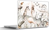 Sticker pour ordinateur portable - 11,6 pouces - Aquarelle - Animaux - Jungle