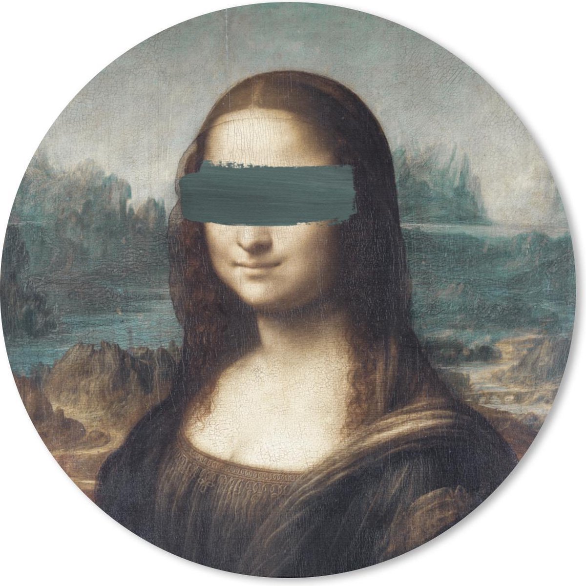 Muismat rond 30x30 cm - Mousepad Mona Lisa - Leonardo da Vinci - Kunst - Ronde muismatten