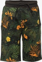 TwoDay jongens sweat short bloemenprint - Groen - Maat 158/164