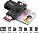 LotaHome® - Id-kaart lezer - eiD kaartlezer - Identiteitskaartlezer - Multifunctionele kaartlezer - Smartcard reader - Windows, Mac, Linux - België