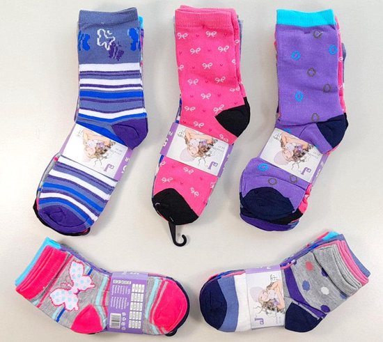 Kindersokken multipack 5 paar meisjes sokken