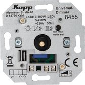 Kopp dimmer LED - Druk - Fase aansnijding - Inbouw - 3 tot100W