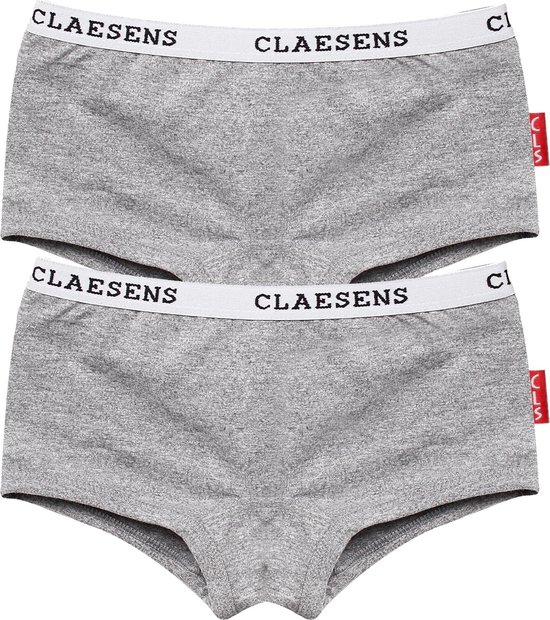 Claesen's® - Meisjes Hipster 2-pack Grijs - Grey - 5% Lycra - 95% Katoen