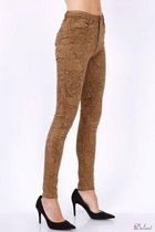 Broek Toxik3 hoge taille gemarmerd camel