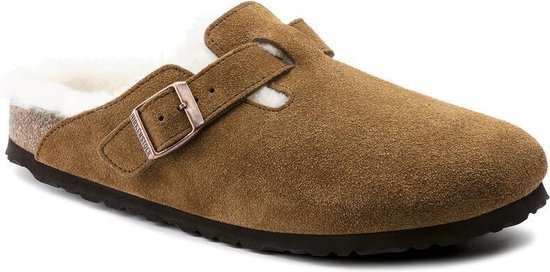 Birkenstock Boston Shearling marron daim régulier uni (1001140)