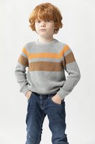 Sissy-Boy - Grijze cardigan stitch sweater