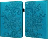 Kanten Bloem Embossing Patroon Horizontale Flip Leren Case met Houder & Kaartsleuven & Portemonnee & Fotolijst & Slaap / Wake-up Functie Voor iPad Pro 10.5 2017/10.2 2019(Blauw)