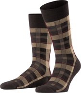 Burlington Sokken Heritage Check Heren 21955 - Bruin 5233 dark brown Heren - 40-46