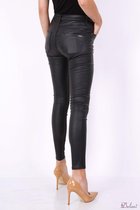 Broek Toxik3 hoge taille lederlook zwart